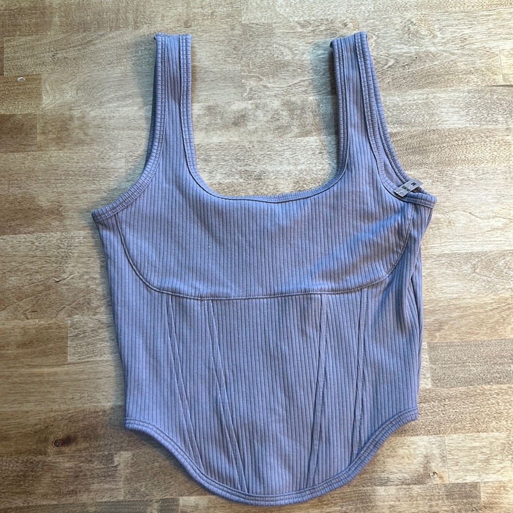 PINK “Cinched Corset Top” Cropped Tank Top